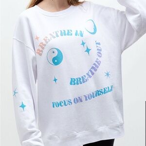 PacSun Golden Hour Breathe In Breathe Out Crew Neck Sweatshirt